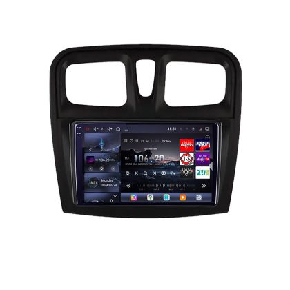 Navigáció Dacia Sandero 2012-2020 var B Android rádió gps internet 8 magos QLED 2K 12+256GB 360 Edotec