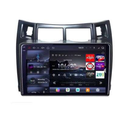 Navigatie Toyota Yaris 2008-2011 Edotec Kit-YARIS08 8 core QLED 2K 16+512GB 360 Android Waze USB Navigatie Internet Youtube Radio Edotec