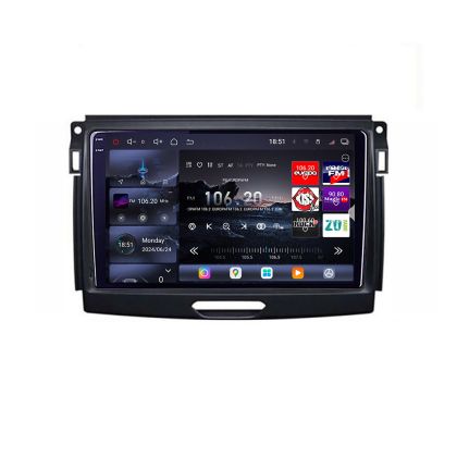 Navigáció Ford Ranger 2015-2020 Edotec Kit-574-v3 8 magos QLED 2K 12+256GB 360 Android Waze USB Internet Navigáció Youtube