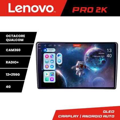 Navigáció Renault Trafic 2008-2012 Lenovo 8 magos QLED 2K 12+256 360 Android Waze USB Internet Navigáció Youtube Rádió