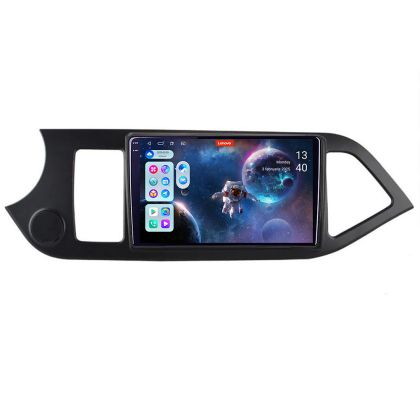 Navigáció Kia Picanto 2011-2015 Lenovo Kit-217 8 magos QLED 2K 12+256 360 Android Waze USB Internet Navigáció Youtube Rádió