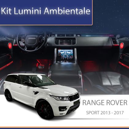 Hangulatvilágítás Range Rover Sport 2013-2022 felszereltségi szintekhez, telefonvezérléssel vagy gyári rendszerrel