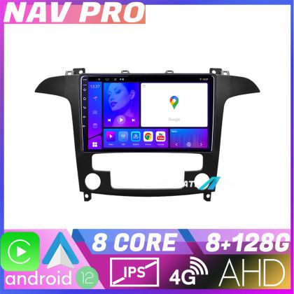 Navigáció Ford S Max 2008 2012 KIT 003 EDOTEC-LITE Android képernyő 720P Octa Core 8 128 Carplay