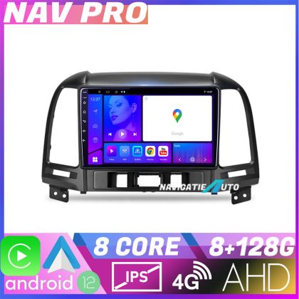 Navigatie Hyundai Santa Fe KIT 008 EDOTEC-LITE Android Ecran 720P Octa Core 8 128 Carplay