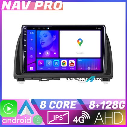 Navigáció Mazda CX 5 2012 2016 KIT 212 EDOTEC-LITE Android képernyő 720P Octa Core 8 128 Carplay