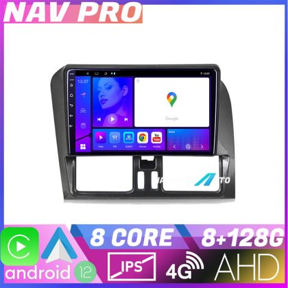 Navigáció Volvo XC60 2014 2018 Sensus Connect rendszer KIT 272 14 EDOTEC-LITE Android képernyő 720P Octa Core 8 128 Carplay