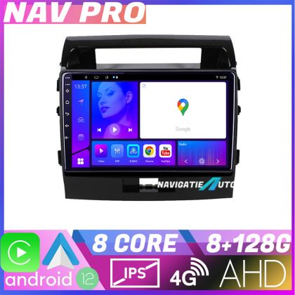 Navigáció Toyota LandCruiser 2008 2015 KIT 381 EDOTEC-LITE Android képernyő 720P Octa Core 8 128 Carplay