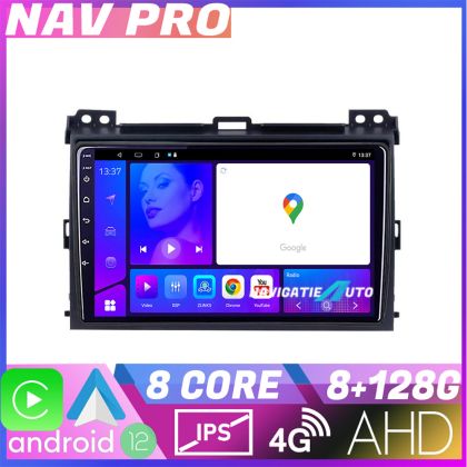 Navigáció Toyota Prado 2007 KIT 456 EDOTEC-LITE Android képernyő 720P Octa Core 8 128 Carplay
