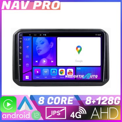 Navigáció Suzuki Ignis 2016 KIT IGNIS16 EDOTEC-LITE Android képernyő 720P Octa Core 8 128 Carplay