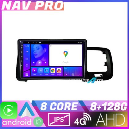 Navigáció Volvo S60 2014 2018 Sensus Connect KIT s60 14 EDOTEC-LITE Android képernyő 720P Octa Core 8 128 Carplay