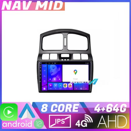 Navigáció Hyundai Santa Fe 2000 2006 EDOTEC-LITE Android képernyő 720P Octa Core 4 64 Carplay