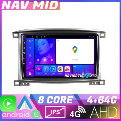 Toyota Land Cruiser L100 2002 2008 KIT L100 EDOTEC-LITE Android képernyő 720P Octa Core 4 64 bites Carplay rendszer