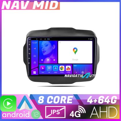 Navigáció Jeep Renegade 2015 2020 KIT 500 EDOTEC-LITE Android képernyő 720P Octa Core 4 64 bites Carplay