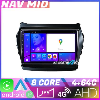 Navigatie Hyundai Santa Fe IX45 2012 2017 KIT 209 EDOTEC-LITE Android Ecran 720P Octa Core 4 64 Carplay