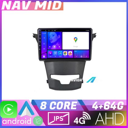 Navigáció Ssangyong Korando 2014 2019 KIT 1159 EDOTEC-LITE Android képernyő 720P Octa Core 4 64 Carplay