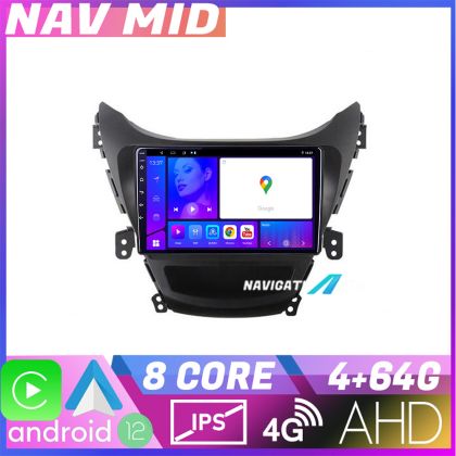 Navigáció Hyundai Elantra 2011 2013 KIT 092 EDOTEC-LITE Android képernyő 720P Octa Core 4 64 Carplay