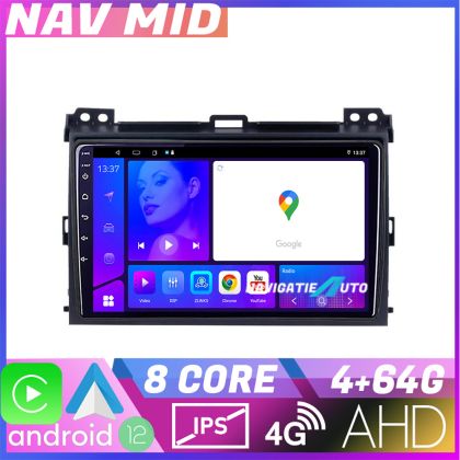 Navigáció Toyota Prado 2007 KIT 456 EDOTEC-LITE Android képernyő 720P Octa Core 4 64 bites Carplay v1