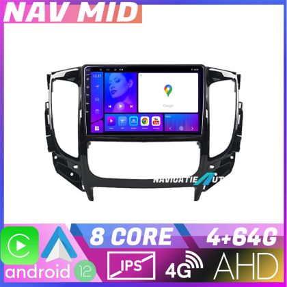 Navigáció Mitsubishi L200 2014 2020 KIT 1094 EDOTEC-LITE Android képernyő 720P Octa Core 4 64 bites Carplay v1
