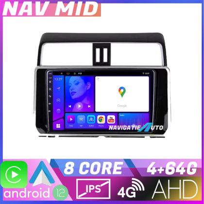 Toyota Prado J150 2018 navigáció KIT 1065 EDOTEC-LITE Android képernyő 720P Octa Core 4 64 bites Carplay