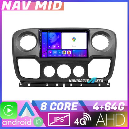 Navigáció Opel Movano Renault Master 2010 2021 EDOTEC-LITE Android Kijelző 720P Octa Core 4 64 bites Carplay v1