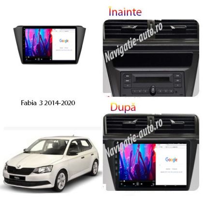 Dedikált navigáció Skoda Fabia 2014-2021 Android 1+32