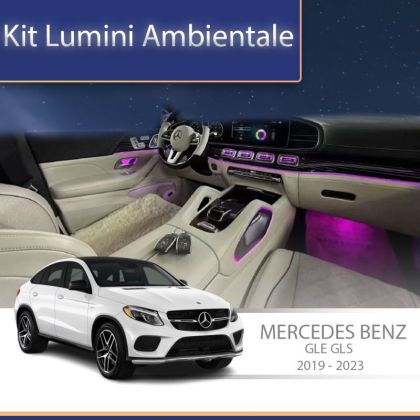 Lumini ambientale Mercedes GLE W167 GLS X167 2019 - 2023  set complet control telefon sau sistem original