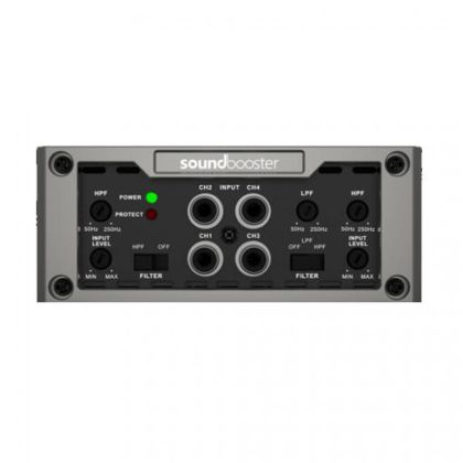 Amplificator audio auto alimentare la 12v D-BES80.4, cu 4 canale, 120W RMS, Clasa D