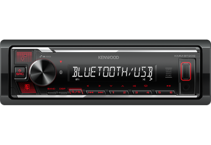 KENWOOD KMM-BT209 USB és Bluetooth rádió, piros színben