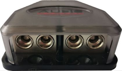 Kiváló minőségű táp-/földelosztó Audio System Z-DBG1-2 plusz-föld bemenet 1x10 - 25 mm2, plusz-föld kimenet 2x10 - 25 mm2