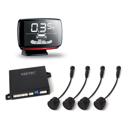 Senzori de parcare, BS 410 LED, LCD, Keetec, culoare neagră