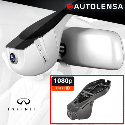 Unitate fără ramă Cameră DVR Infiniti QX50 2015-18, cameră față 1080p Autolensa, Model 24/7 Negru INF01