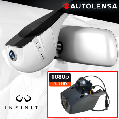 Unitate fără ramă Cameră DVR Infiniti QX50 2018-19, cameră față 1080p Autolensa, Model 24/7 Negru INF03 