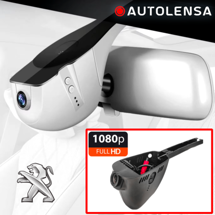 Unitate fără ramă Cameră DVR Peugeot 308 2015-18, cameră față 1080p Autolensa, Model 24/7 Negru PE01 