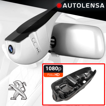 Unitate fără ramă Cameră DVR Peugeot 3008 2013-18, cameră față 1080p Autolensa, Model 24/7 Negru PE05 