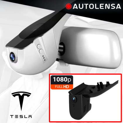 Unitate fără ramă Cameră DVR Tesla Model S 14-16, cameră față 1080p Autolensa, Model 24/7 Negru TSL01 