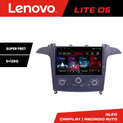 Navigáció Ford S-max 2006-2014 Lenovo QLED Octa core 6+128 DSP Wifi 5Ghz Android rádió gps internet KIT-smax-navi+LITE-9-6+128