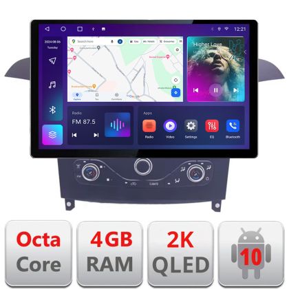 Navigáció Ford S-max 2006-2014 Qled 2K Octa Core 4+32 LTE 4G DSP Wifi 5Ghz android autó carplay rádió gps internet KIT-smax-navi+EDT-E413-2K