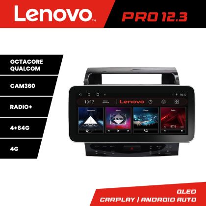 Navigáció Toyota Land Cruiser V8 L200 2009-2020 Lenovo Qled 12.3 hüvelykes Octa Core 4+64 360 DSP ADAS Carplay android auto rádió internet kit-381-type-b+PRO-12.3-4+64+kit-10-9