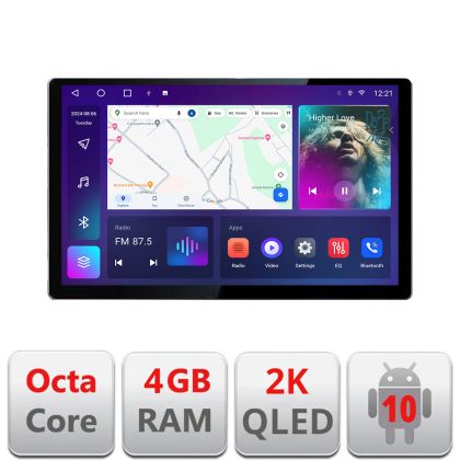 Nissan Leaf 2018-2024 Qled 2K Octa Core 4+32 LTE 4G DSP Wifi 5Ghz android auto carplay rádió gps internet készlet - Leaf+EDT-E413-2K