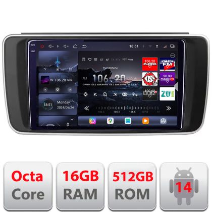 Nissan Leaf 2018-2024 Qled 2K Octa Core 12+256GB LTE 4G DSP Wifi 5Ghz android auto carplay rádió gps internet készlet - Leaf+EDT-E809-2K