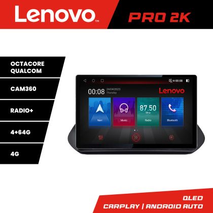 Navigatie Nissan X-trail 2021- Lenovo Qled 13 inch 2K Octa Core 4+64 360 DSP ADAS carplay android auto radio internet kit-x-trail-2021+PRO-2K-13-4+64+kit-10-9