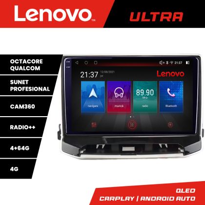 Navigatie Jeep Compass 2021- Qled 1K Octa Core 4+64 LTE 4G DSP Wifi 5Ghz HDMI android auto carplay radio gps internet kit-compass2021+ULTRA-10-4+64