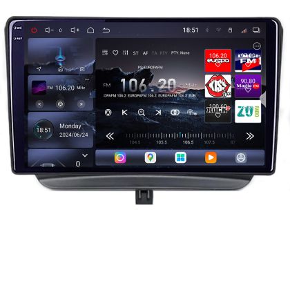 Navigatie Ford Turneo Courier Transit Courier 2014-2021 Qled 2K Octa Core 16+512GB LTE 4G DSP Wifi 5Ghz android auto carplay radio gps internet kit-turneo+EDT-E809-2K