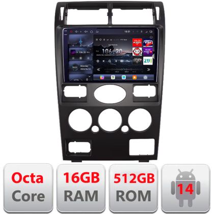 Navigatie Ford Mondeo 2004-2007 Qled 2K Octa Core 16+512GB LTE 4G DSP Wifi 5Ghz android auto carplay radio gps internet kit-mondeo2001+EDT-E809-2K