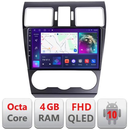 Subaru Forester XV navigáció, dedikált Android QLED octa core 4+64 4G DSP FHD carplay, android autórádió, gps, internet, Android készlet-062-2019+EDT-E309v3