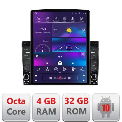 Navigatie Ford Focus C-max S-max Galaxy Mondeo unitati ovale dedicata Ouad core 4+32 ecran vertical 9.7" DSP 360 FHD AHD Android radio gps internet  kit-ford-oval+EDT-E709