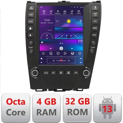 Navigáció Lexus ES 2009-2012 Edonav Tesla Qled 9.7", Octacore, 4G RAM, 32Gb, 4G, DSP, Carplay, Android Auto, 360, optikai kábel, koaxiális, Bluetooth