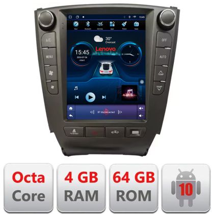Navigáció Lexus IS 2005-2012 Lenovo Tesla Qled 9.7" Octacore 4G RAM 64G HDD 4G DSP Carplay Android Auto 360° kamerák Bluetooth