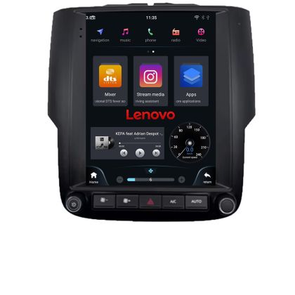 Navigatie Dodge Ram 2013-2018 Lenovo Tesla Qled 9.7" Octacore Qualcomm 8 Gb RAM 128Gb Hdd 4G DSP profesional Carplay Android Auto 360 camere Bluetooth