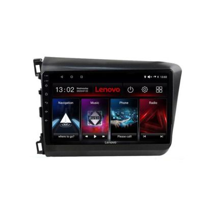 Navigatie Honda Civic 2012-2015 Lenovo Kit-132 8 core QLED 2K 4+64 360 Android Waze USB Navigatie Internet Youtube Radio